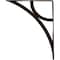 Ekena Millwork Galveston Wrought Iron Bracket, (Single center brace), Antiqued Bronze 1 1/2"W x 12"D x 15"H BKTM01X12X15SGLABZ - alternate 2